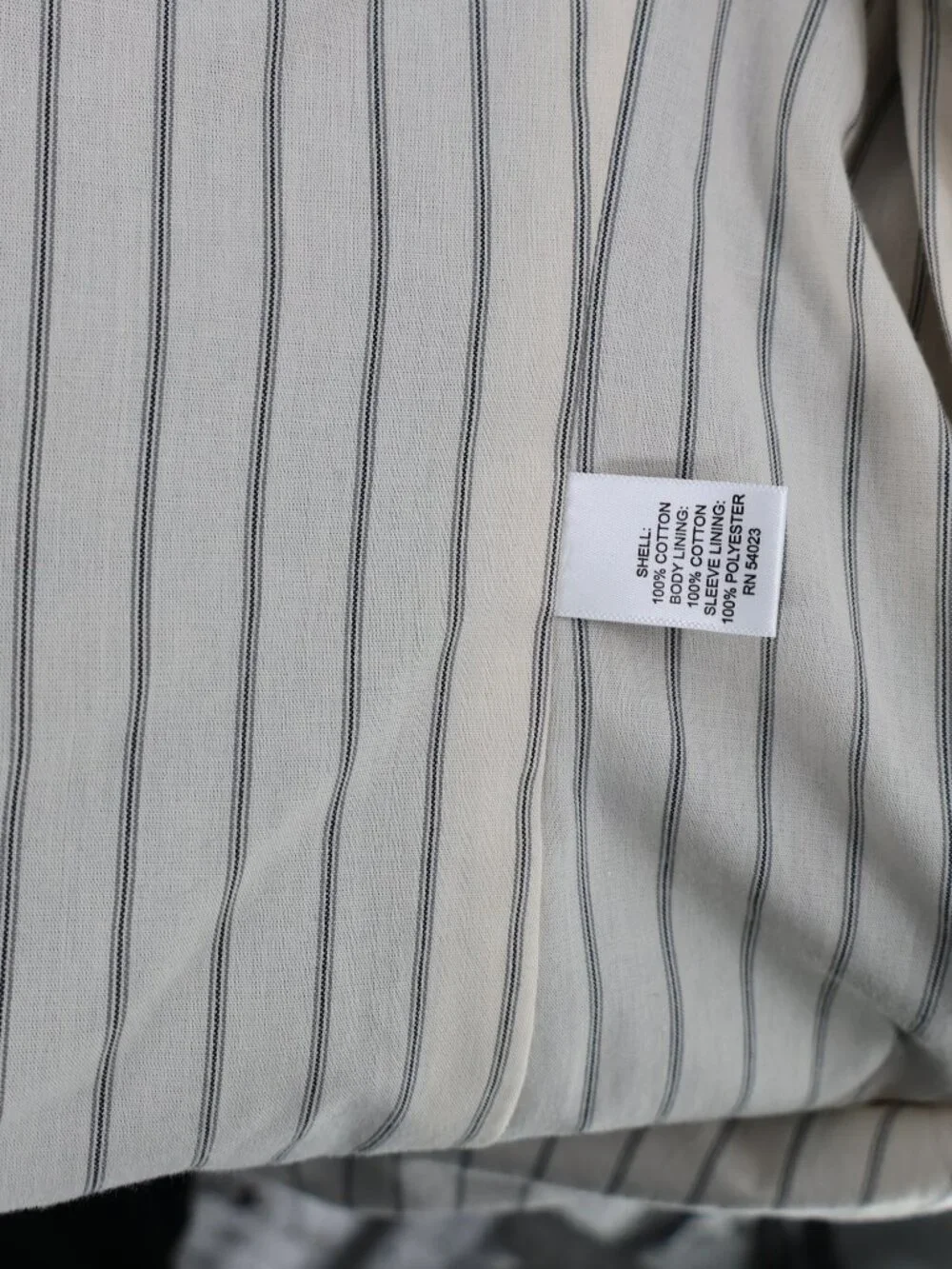 NWT Banana Republic Sport Coat Mens 44R Striped Cotton flannel Tailored Fit gray